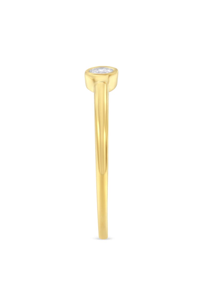 14K Yellow Gold Plated Silver Miracle Set Diamond Ring, Alternate, color, Yellow Gold over Silver