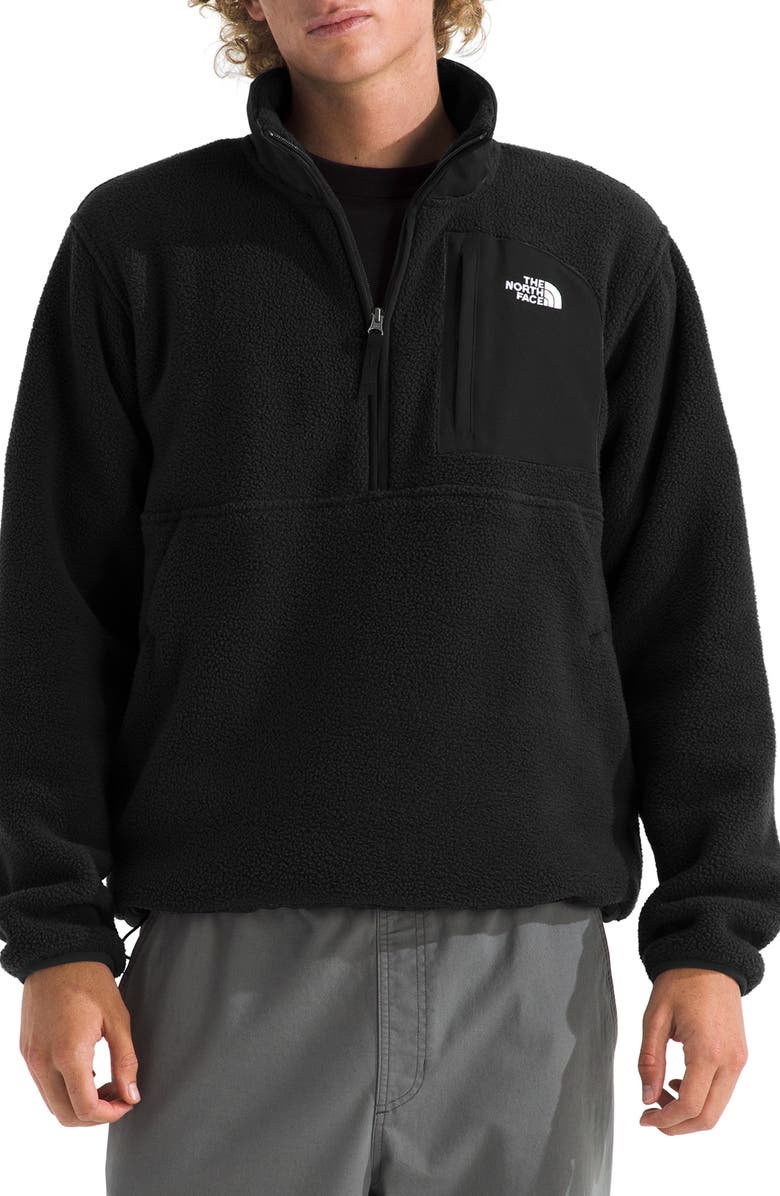 The North Face Yumiori Off Peak Recycled Fleece Half Zip Pullover, Main, color, Tnf Black