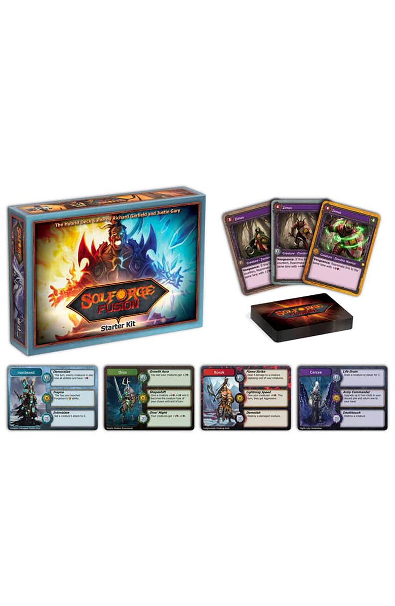 SolForge Fusion Starter Kit Hybrid Deckbuilding Game, 4 Faction Decks, Alternate, color, Multicolored
