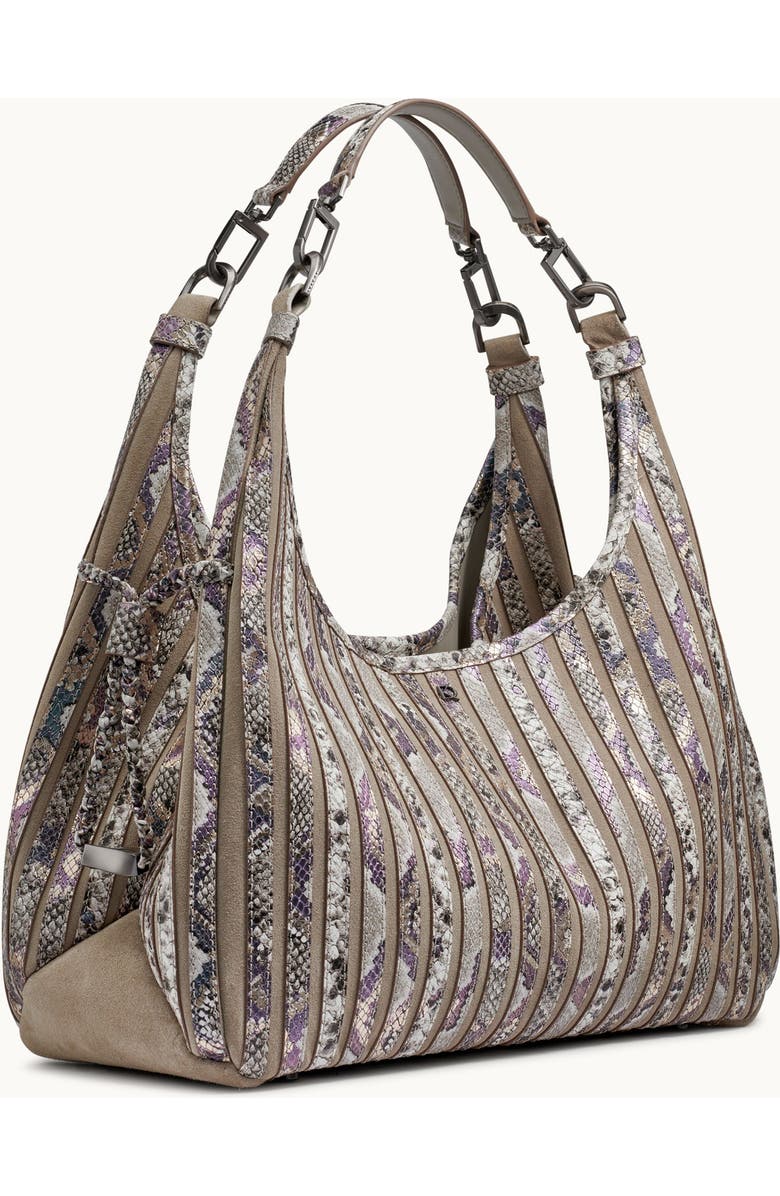 Donna Karan New York Bellerose Pieced Multi Python Hobo, Alternate, color,
