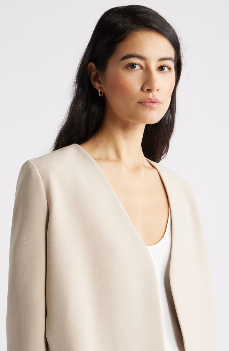 Nordstrom Collarless Blazer, Alternate, color, Beige Humus