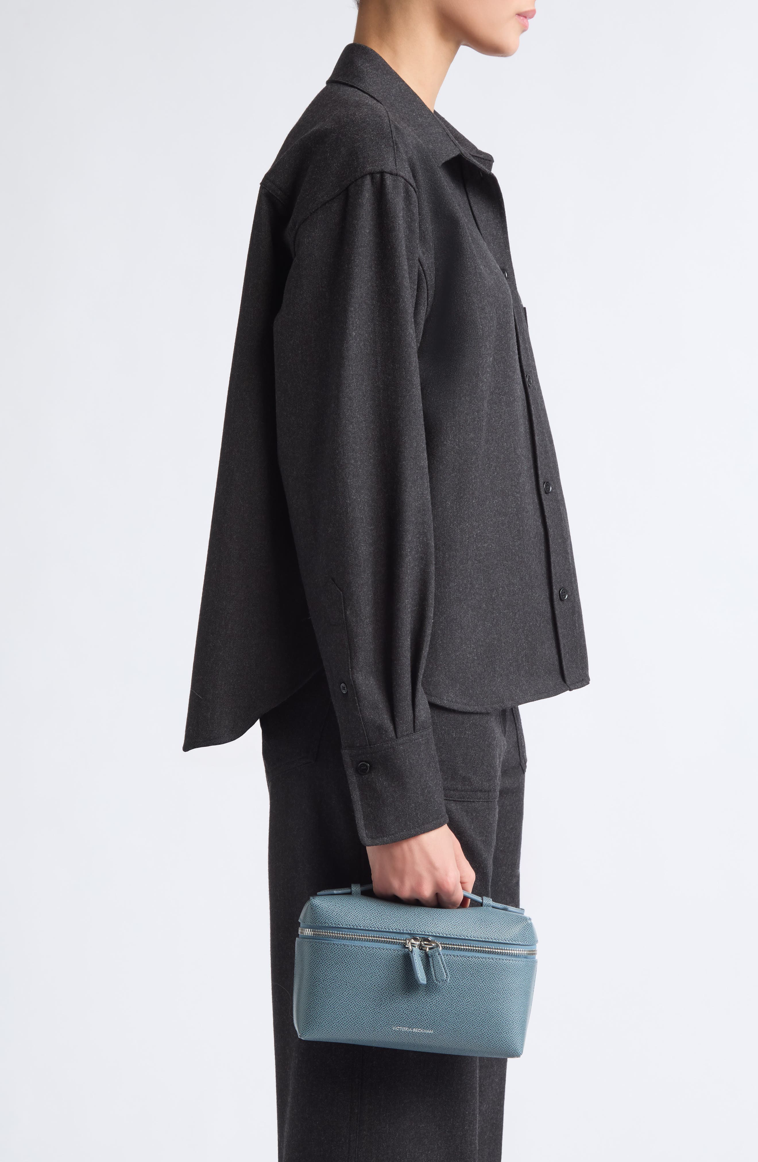 Dorian Leather Vanity Case Bag, Alternate, color, AGAVE BLUE