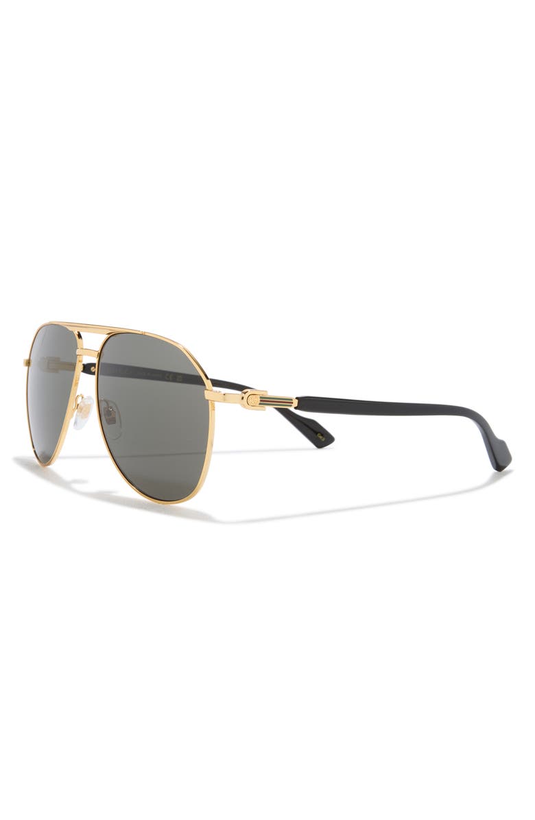 Gucci 59mm Aviator Sunglasses, Alternate, color, 