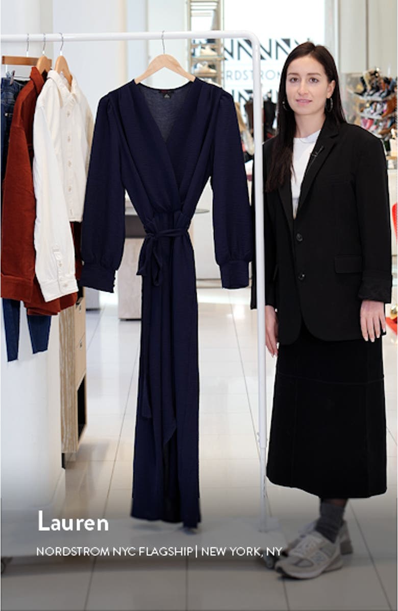 Wrap Front Long Sleeve Dress, sales video thumbnail