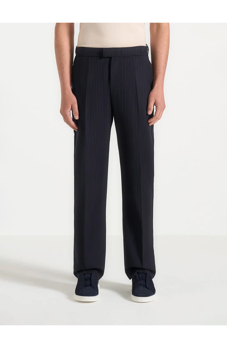 Manière De Voir Joseph Regular Fit Pinstripe Tailored Trousers, Alternate, color, Navy