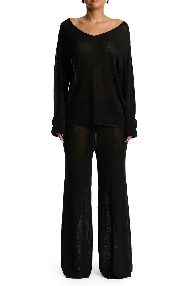 Oversize Tunic Top, Alternate, color, BLACK
