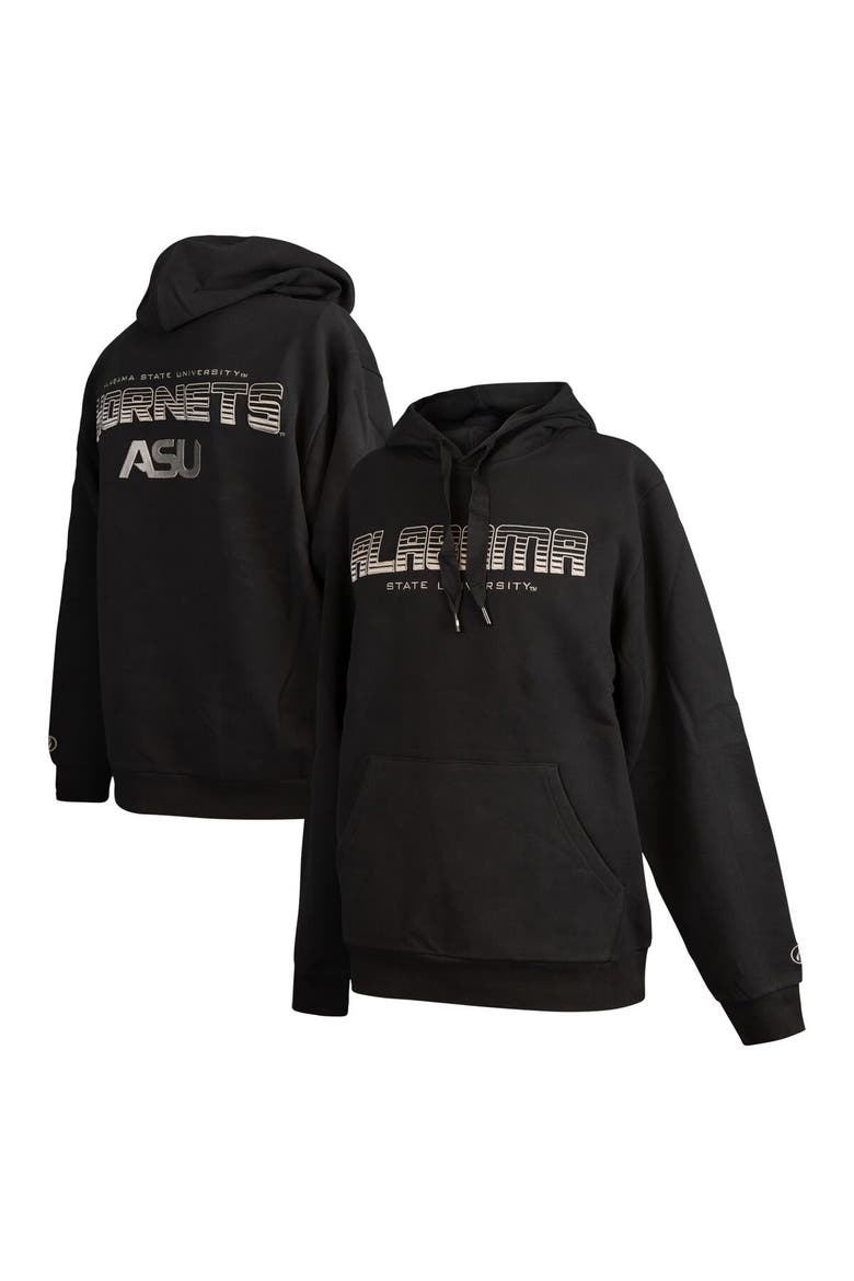 Men's FISLL  Black Alabama State Hornets Puff Print Sliced Pullover Hoodie, Main, color, Black
