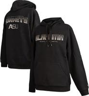 FISLL Men's FISLL  Black Alabama State Hornets Puff Print Sliced Pullover Hoodie