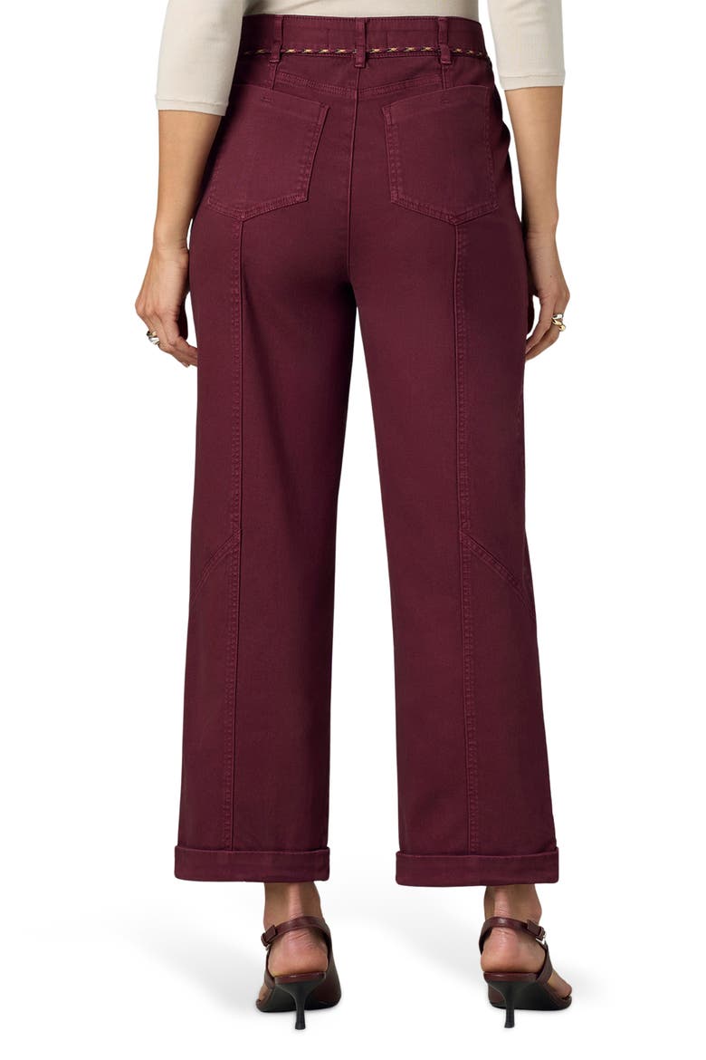Ultra Skyrise High Waist Relaxed Stretch Cotton Pants, Alternate, color, ZINFANDEL