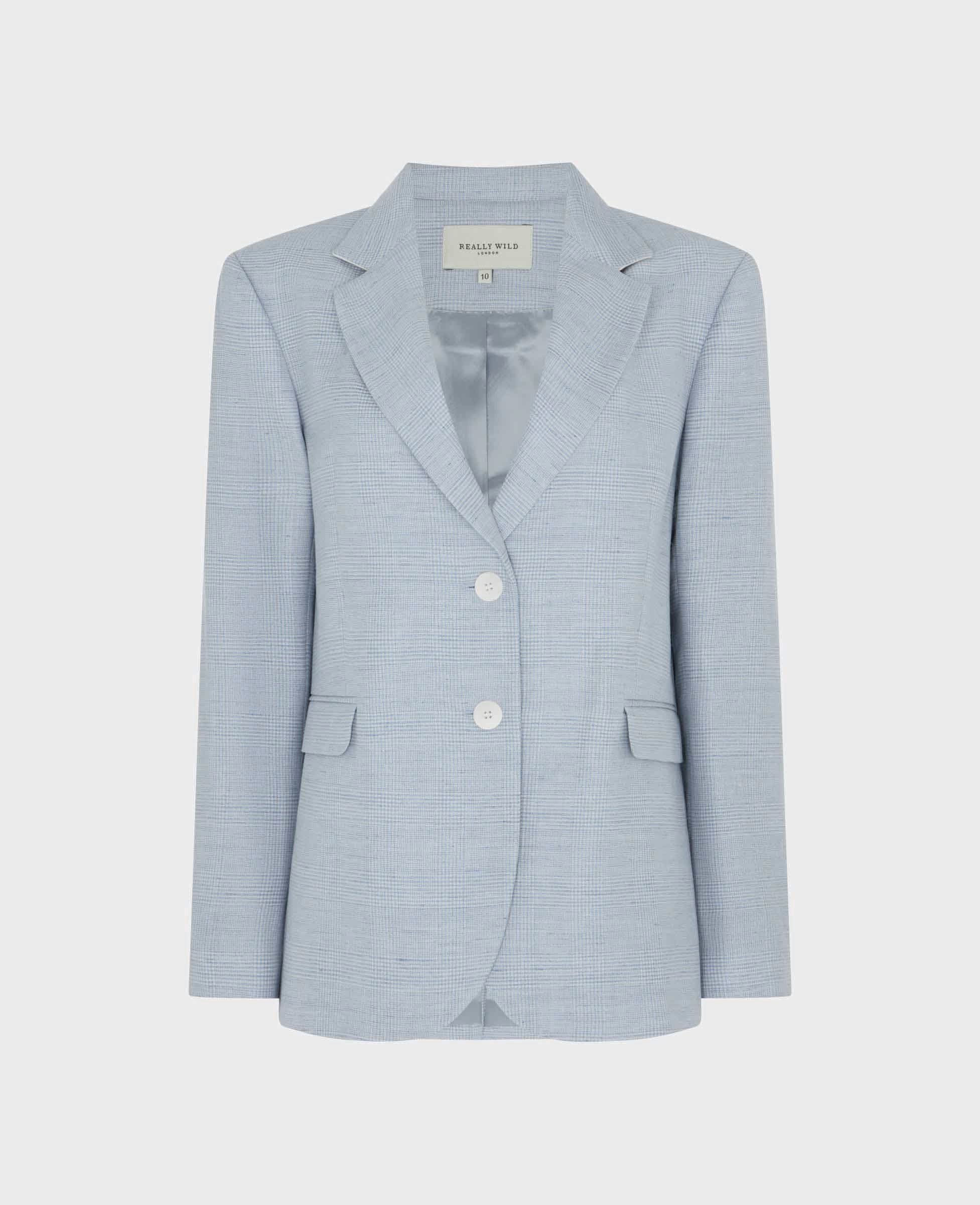 selected Blue And Cream Check