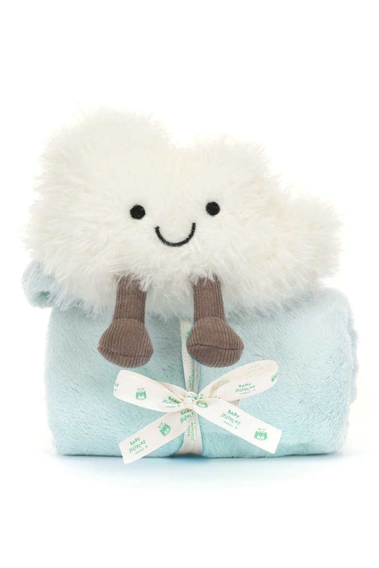 Amuseables Cloud 3.5-Inch Plushie & Soother Blanket, Alternate, color, WHITE