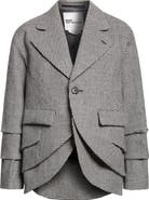Noir Kei Ninomiya Houndstooth Wool Blend Tweed Blazer
