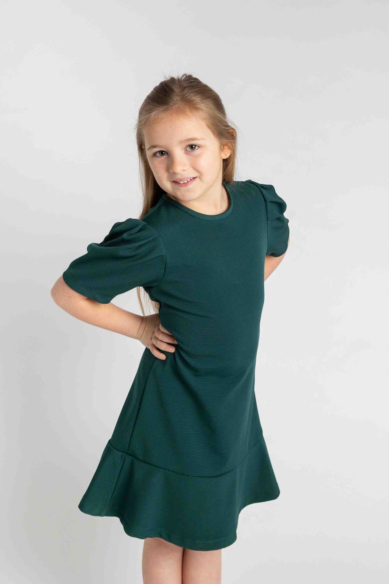 Ottoman Knit Dress, Alternate, color, Dark Green