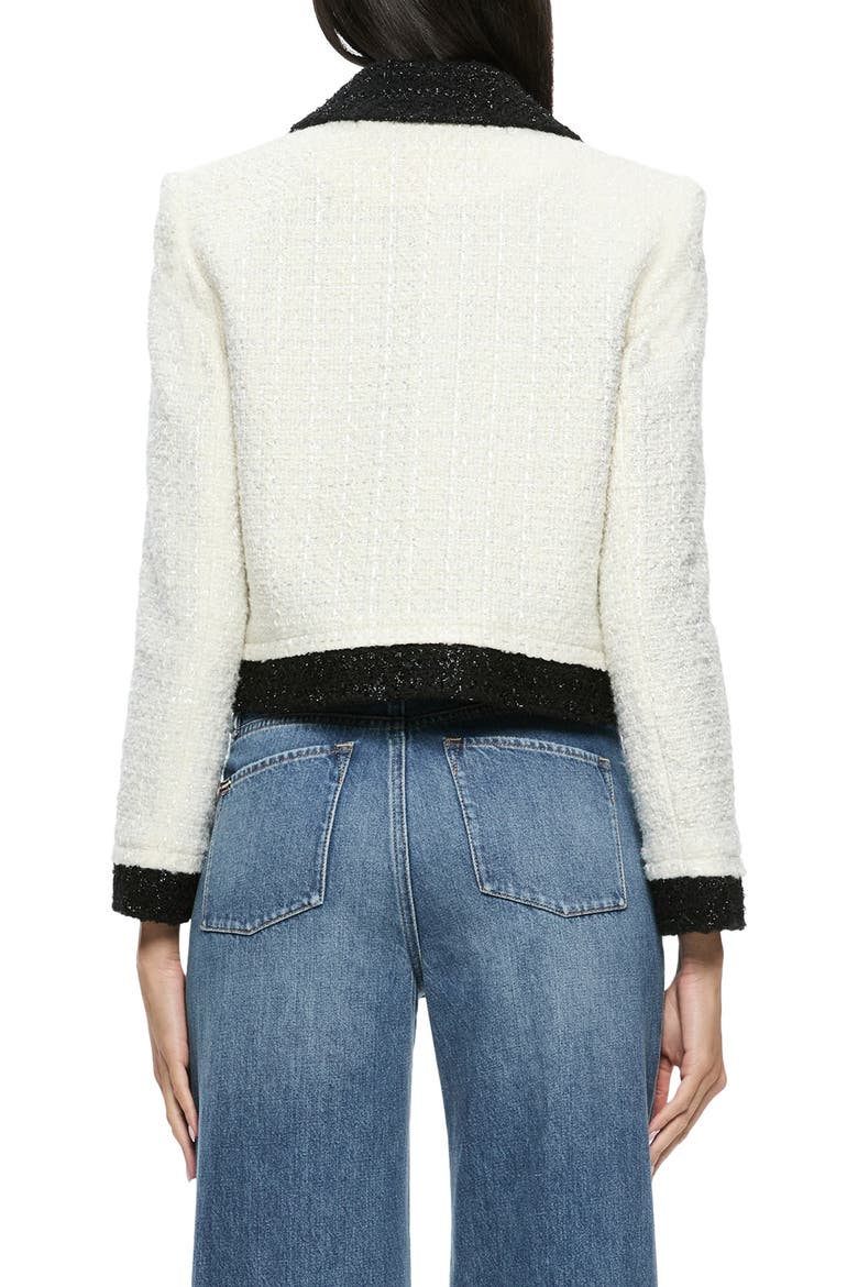 Topher Metallic Tweed Jacket, Alternate, color, OFF WHITE/ BLACK