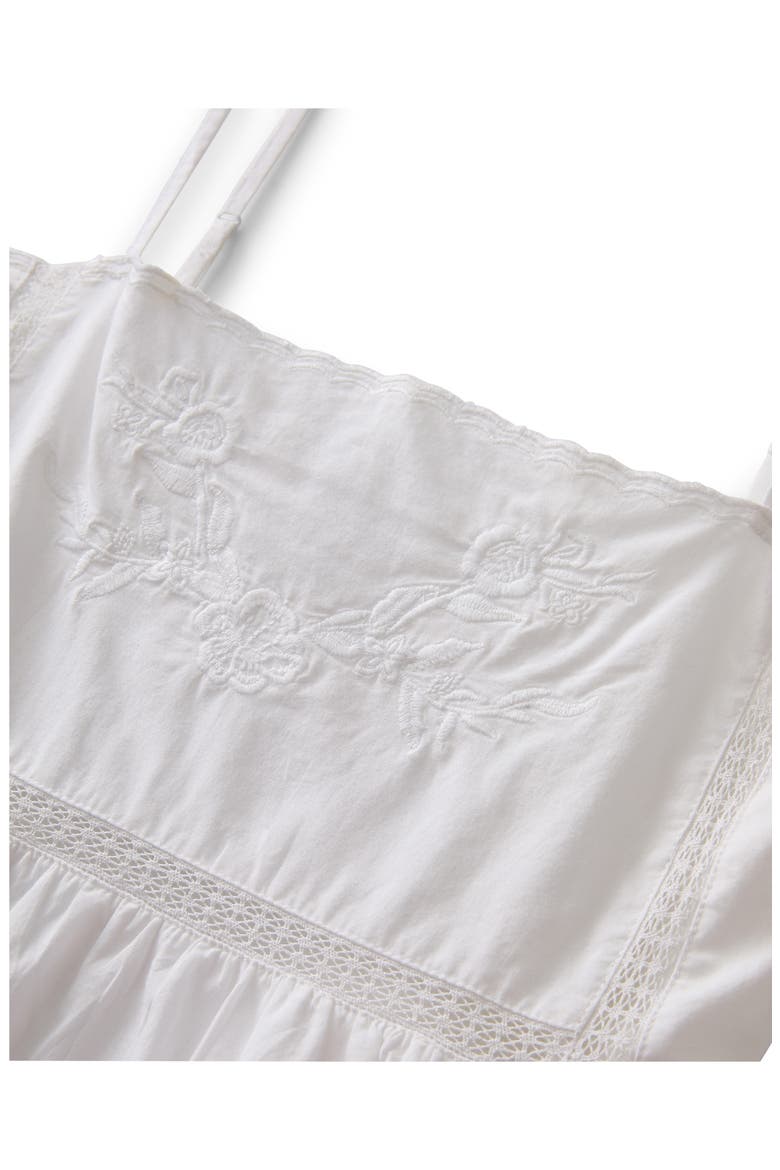 Luna Cotton Voile Short Pajamas, Alternate, color, WHITE