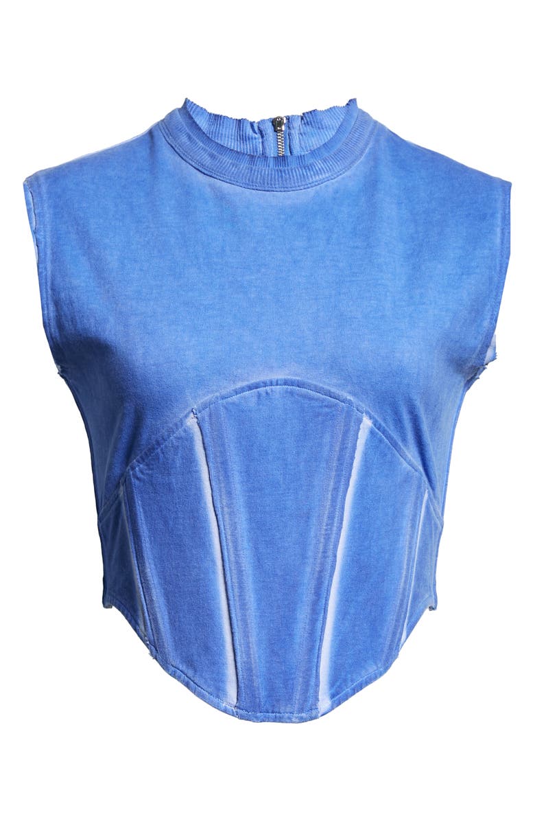 Dion Lee Space Dye Cotton Jersey Corset Top, Alternate, color, 