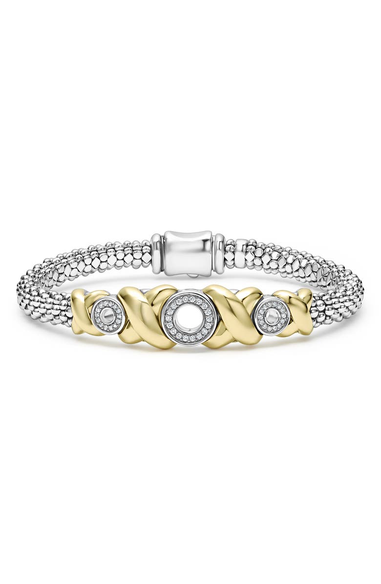 LAGOS Embrace XOX Diamond Rope Bracelet, Main, color,