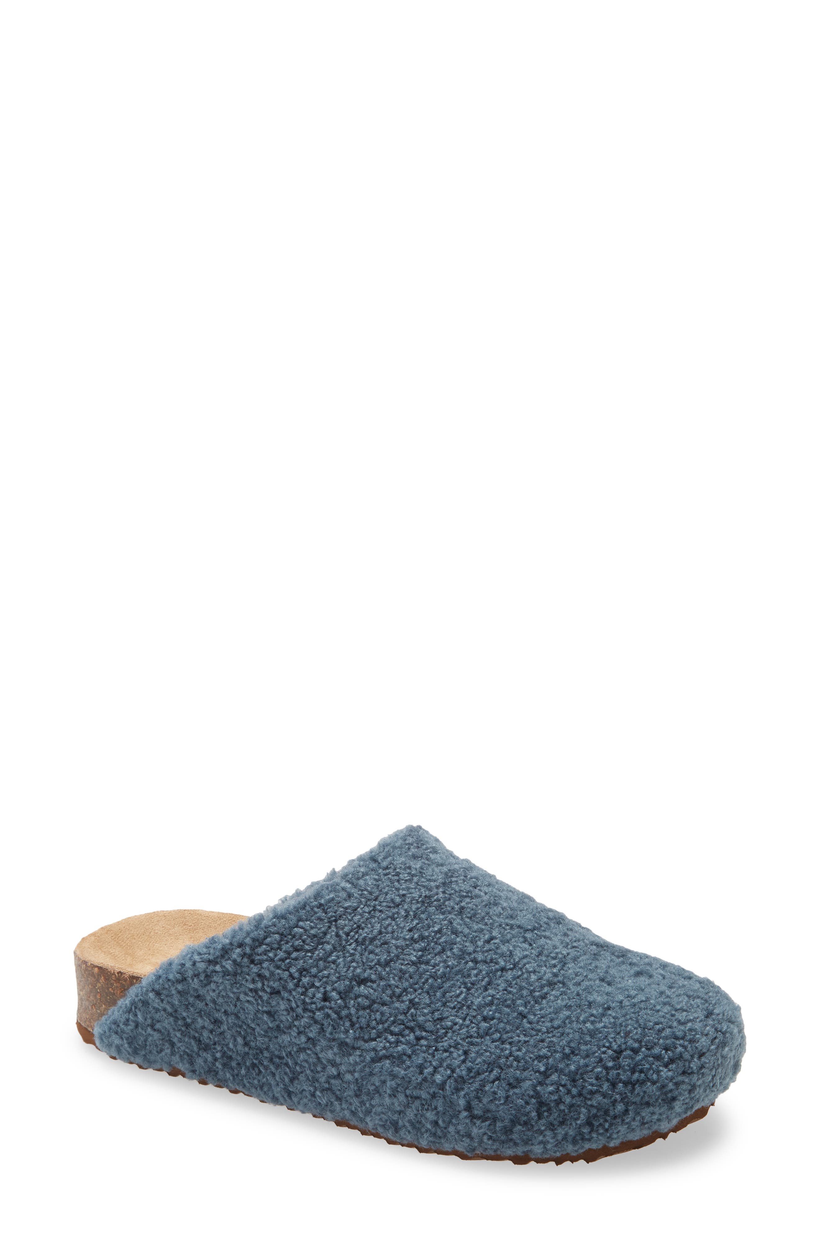 Vesa Faux Shearling Clog, Main, color, BLUE