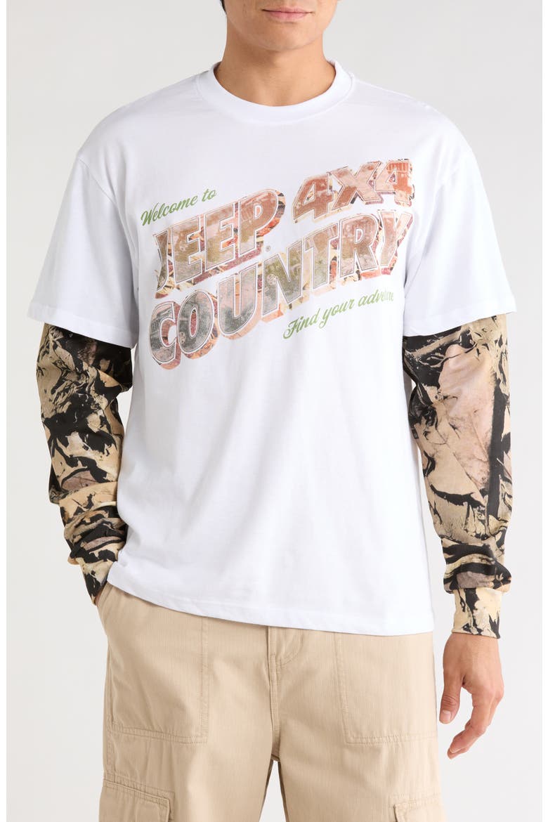 Jeep Country Long Sleeve Cotton Shirt, Main, color, CAMO