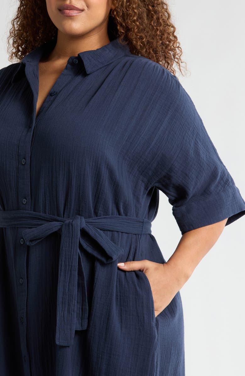 Caslon<sup>®</sup> Belted Midi Shirtdress, Alternate, color,