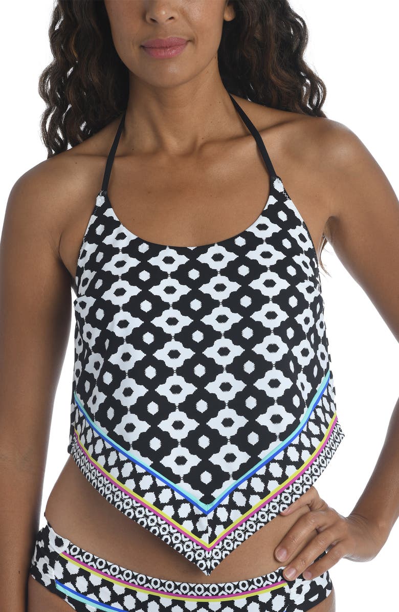 Trina Turk Onyx Scarf Tankini Top, Main, color,