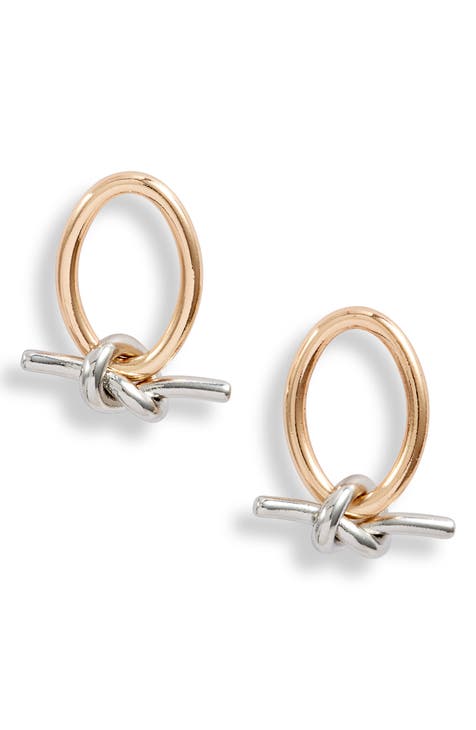 Knotted Open Stud Earrings