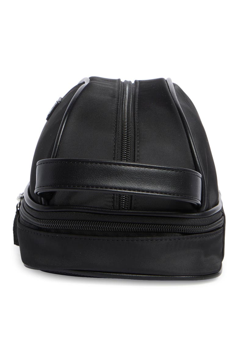 Drop Bottom Zip Top Dopp Kit, Alternate, color, BLACK
