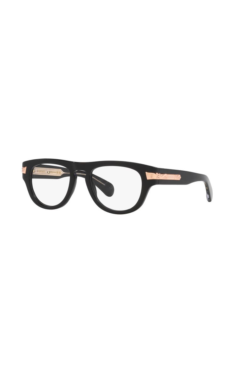 51mm Round optical glasses, Main, color, Black