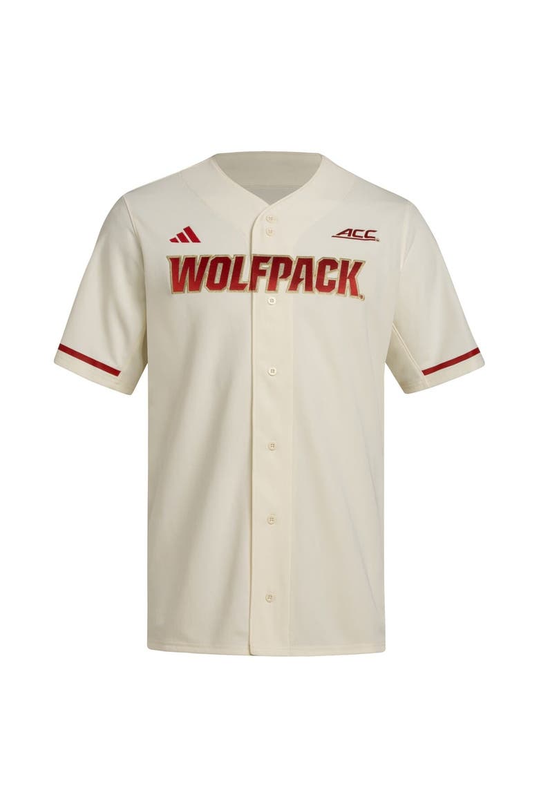 Men's adidas  Cream NC State Wolfpack Replica Baseball Jersey, Alternate, color, Cream
