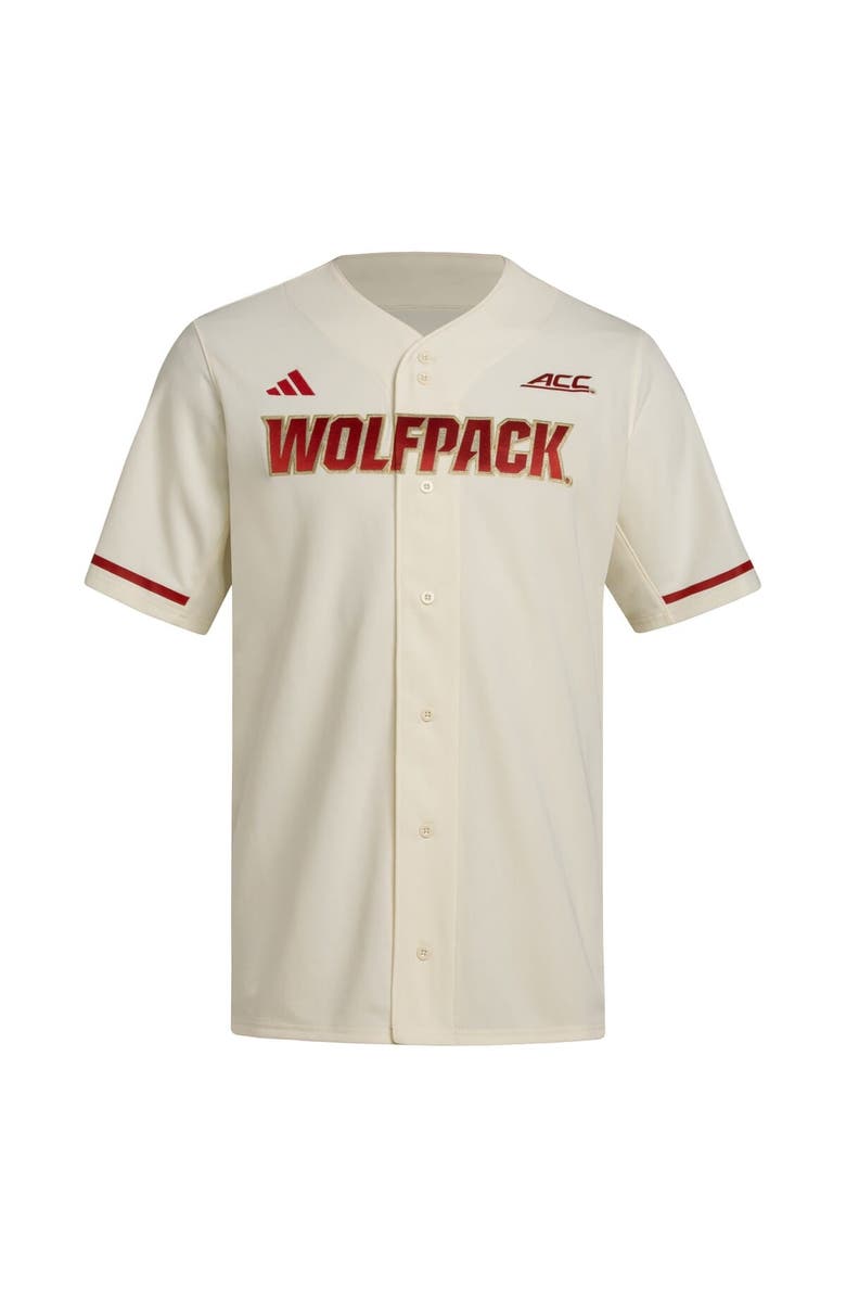 adidas Men's adidas Cream NC State Wolfpack Replica Baseball Jersey, Alternate, color, Cream