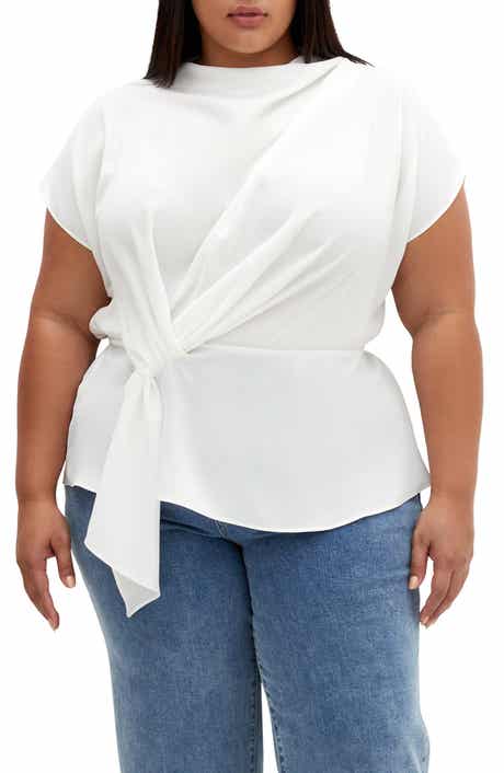 City Chic Temple Ave Side Drape Top