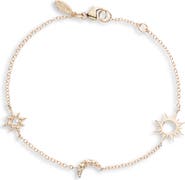 Anzie White Topaz Charm Bracelet