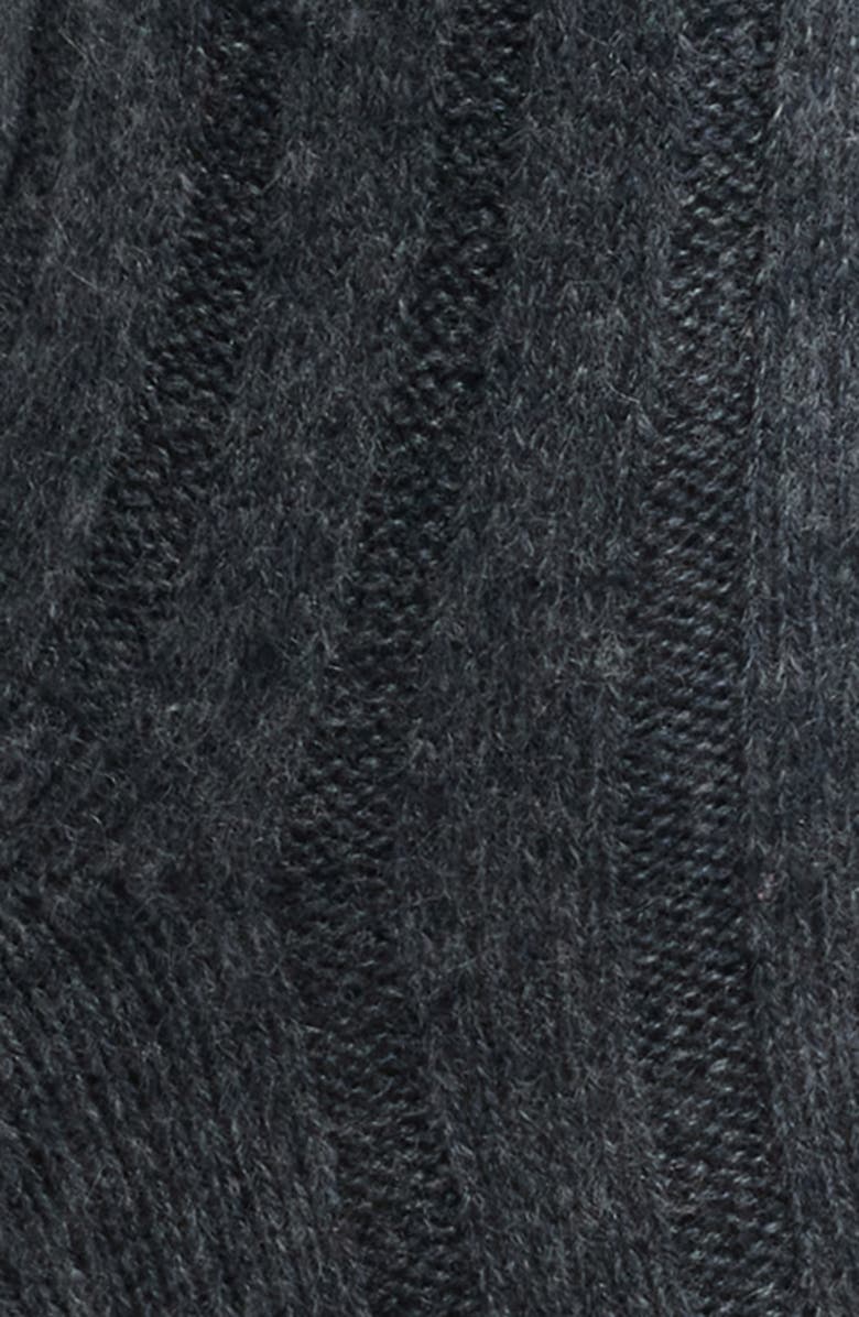 Rib Cashmere Blend Crew Socks