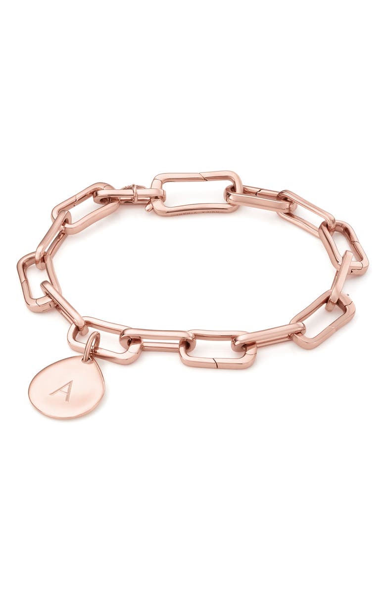 Monica Vinader Alta Capture Charm Bracelet, Alternate, color, Rose Gold