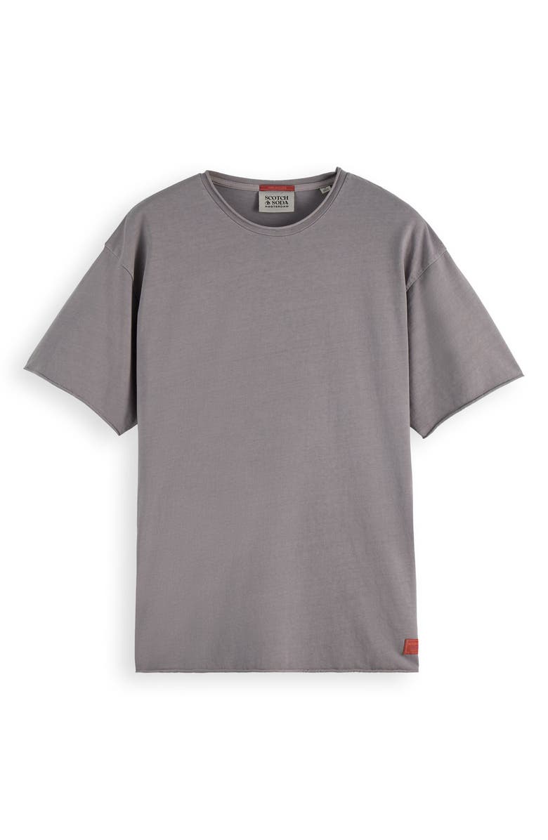 Scotch & Soda Raw Edge Cotton T-Shirt, Alternate, color, Gull