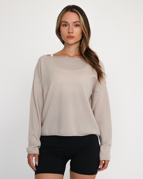 Romy Off Shoulder Cashmere Sweater