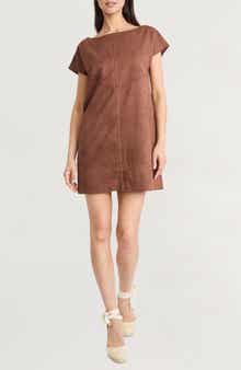 The Good Journey Faux Suede Minidress