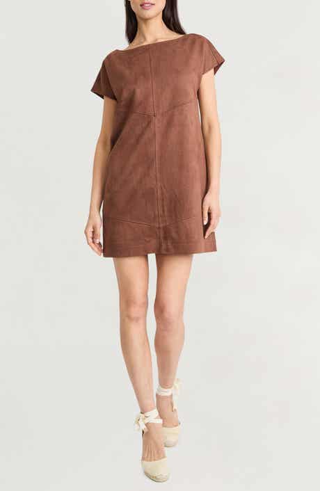 The Good Journey Faux Suede Minidress