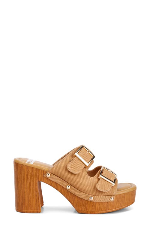 Rag & Co Sarai Buckle Strap Platform Sandal In Tan