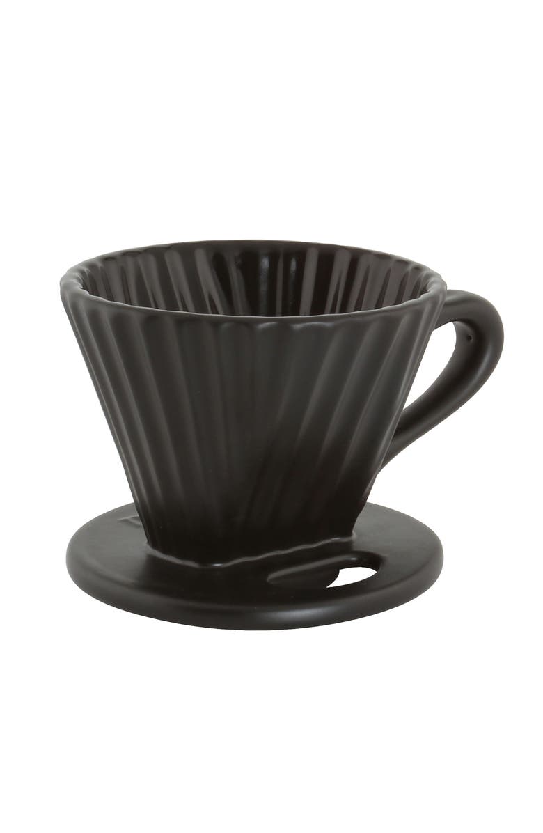 CHANTAL 8 ounce Lotus Ceramic Pour Over Coffee Filter, Main, color, Matte Black