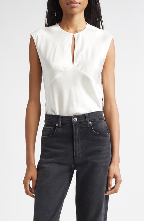 Sparrow Cutout Silk Blend Sleeveless Top