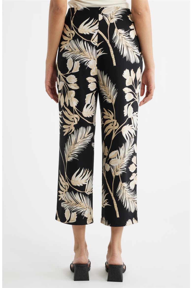 Print Knit Crop Wide Leg Pants, Alternate, color, ANNE BLACK MULTI