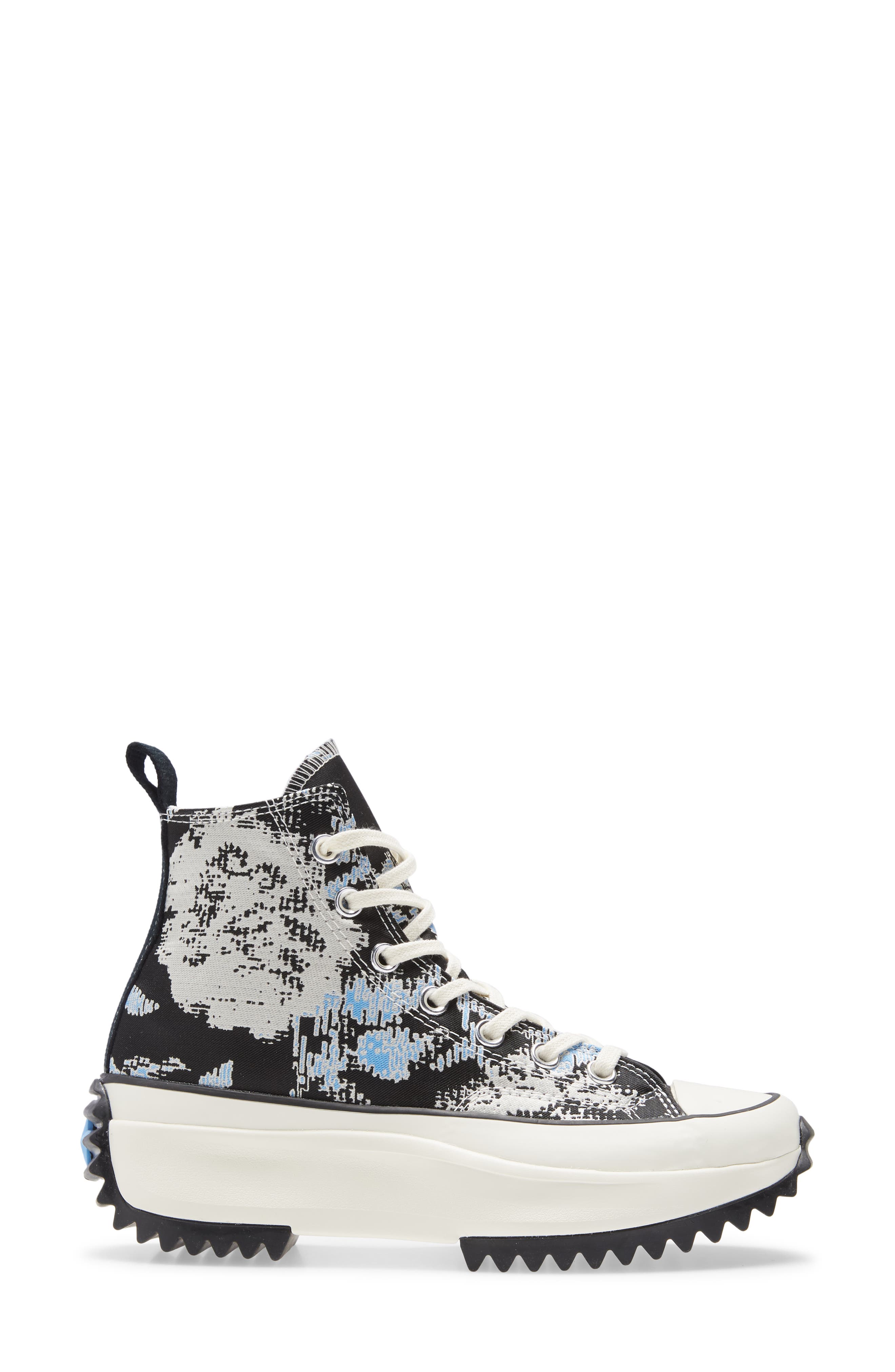 Converse Chuck Taylor<sup>®</sup> All Star<sup>®</sup> Run Star Hike Floral High Top Platform Sneaker, Alternate, color, 