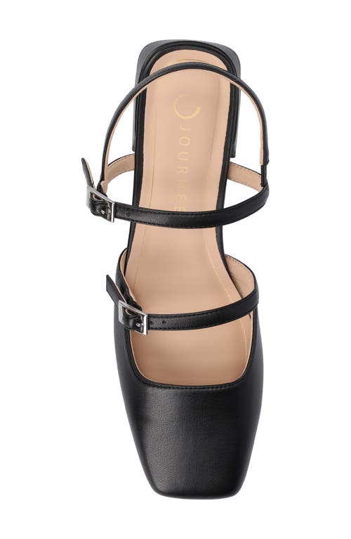 Shop Journee Collection Gretchenn Slingback Mary Jane Pump In Black Pu