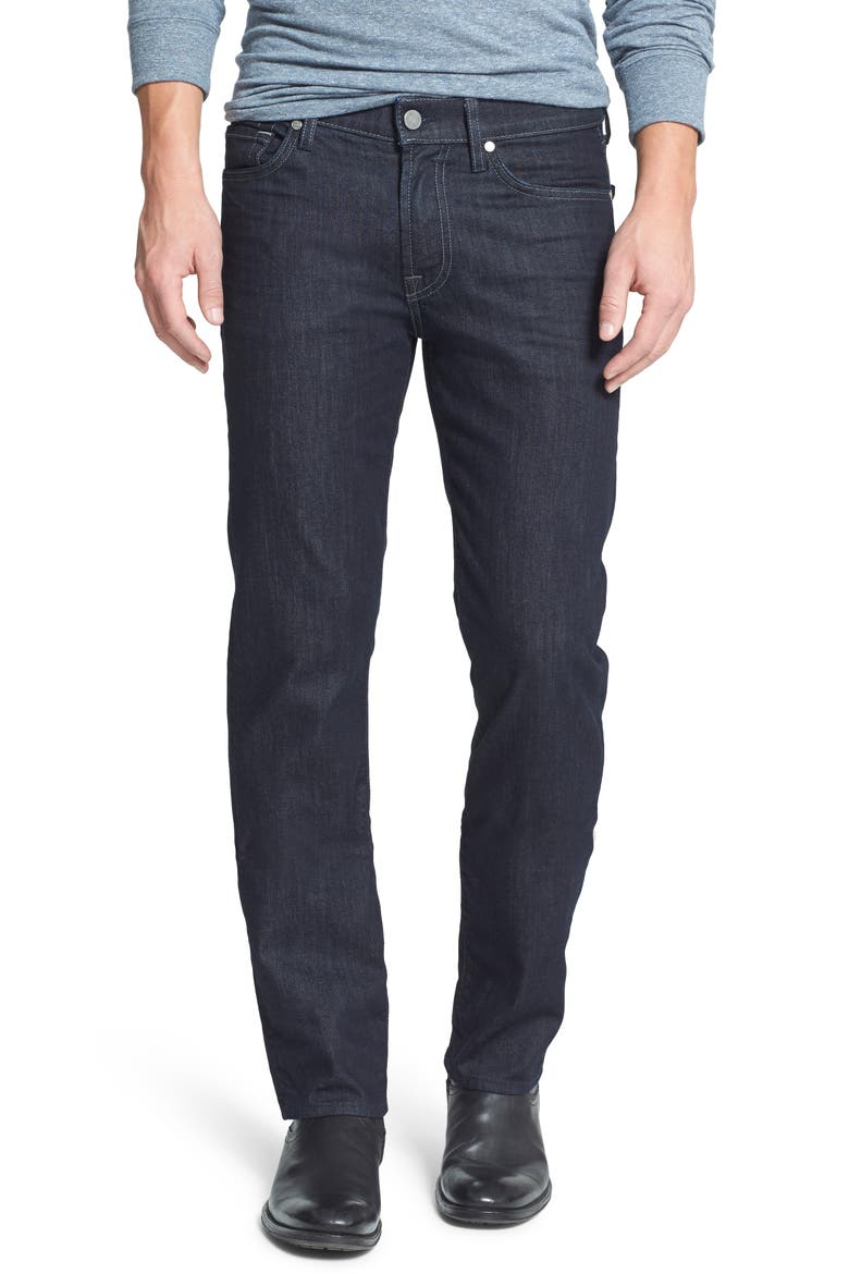 7 For All Mankind® Slimmy Luxe Performance Slim Fit Jeans, Main, color, DEEP WELL