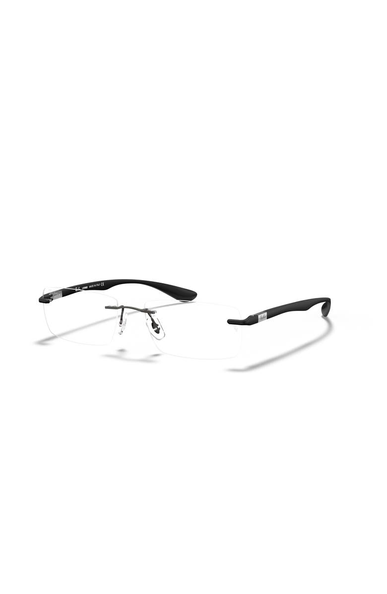 Ray-Ban 54mm Rectangle optical glasses, Main, color, Grey