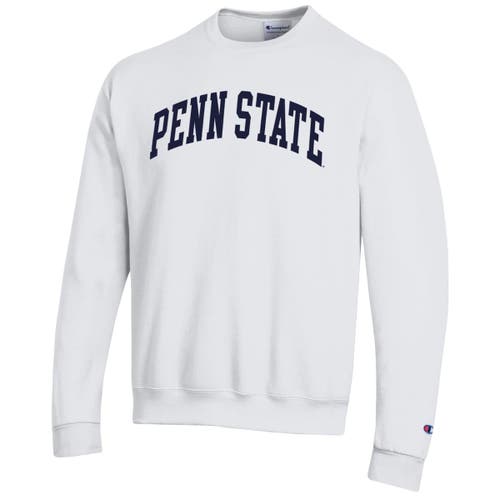 Champion White Penn State Nittany Lions Basic Arch Fleece Pullover Sweatshirt In White