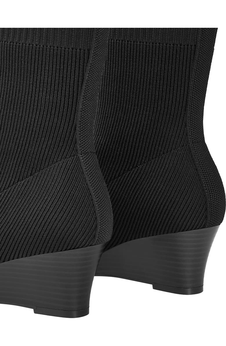 VIVAIA Margot Wedge Bootie Square-Toe Water-Repellent Boots, Alternate, color, Black