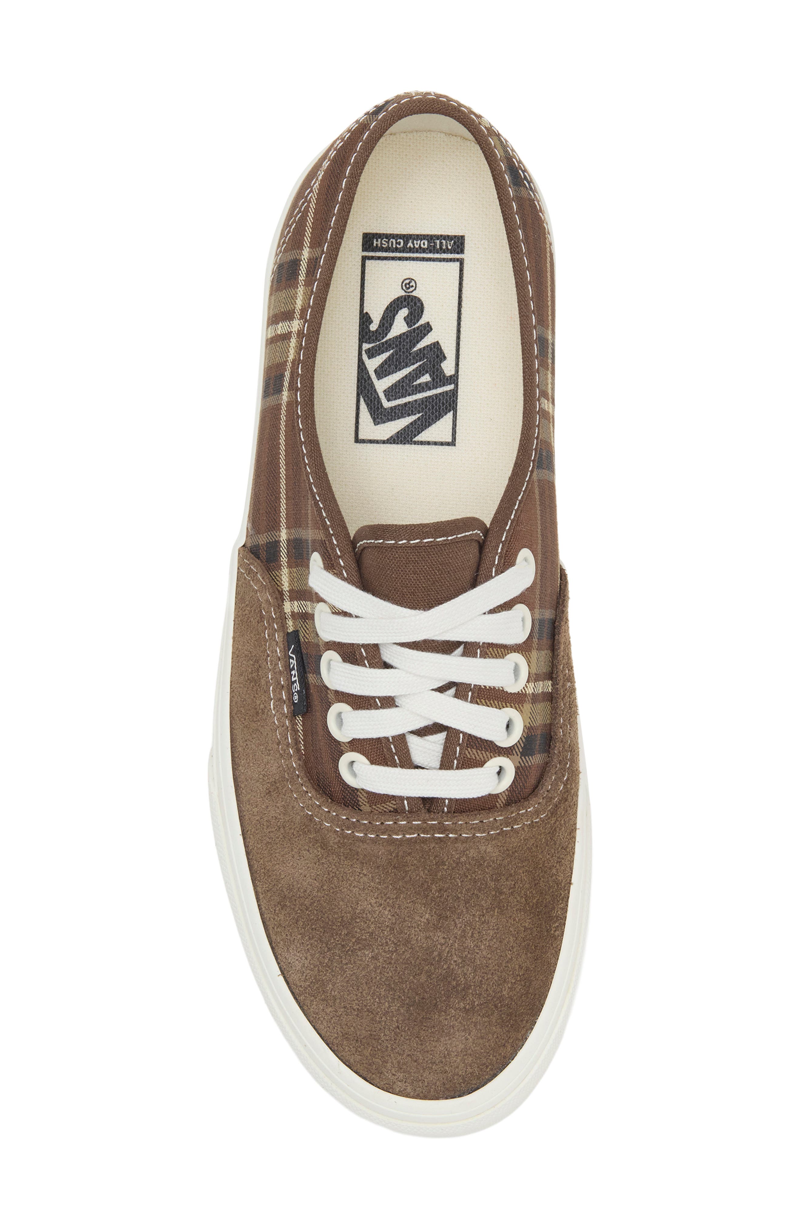 Authentic Sneaker, Alternate, color, PLAID VINTAGE COCOA