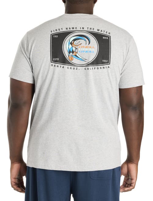 O'neill Big & Tall Forever Graphic Tee In Heather Grey